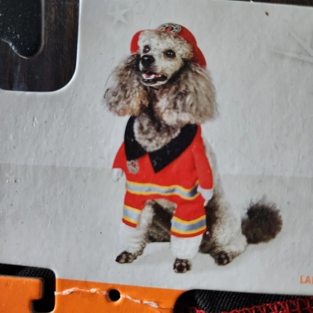 NWT Hyde & Eek! Pet Reflective Firefighter Halloween Costume Large Dog *No Hat*